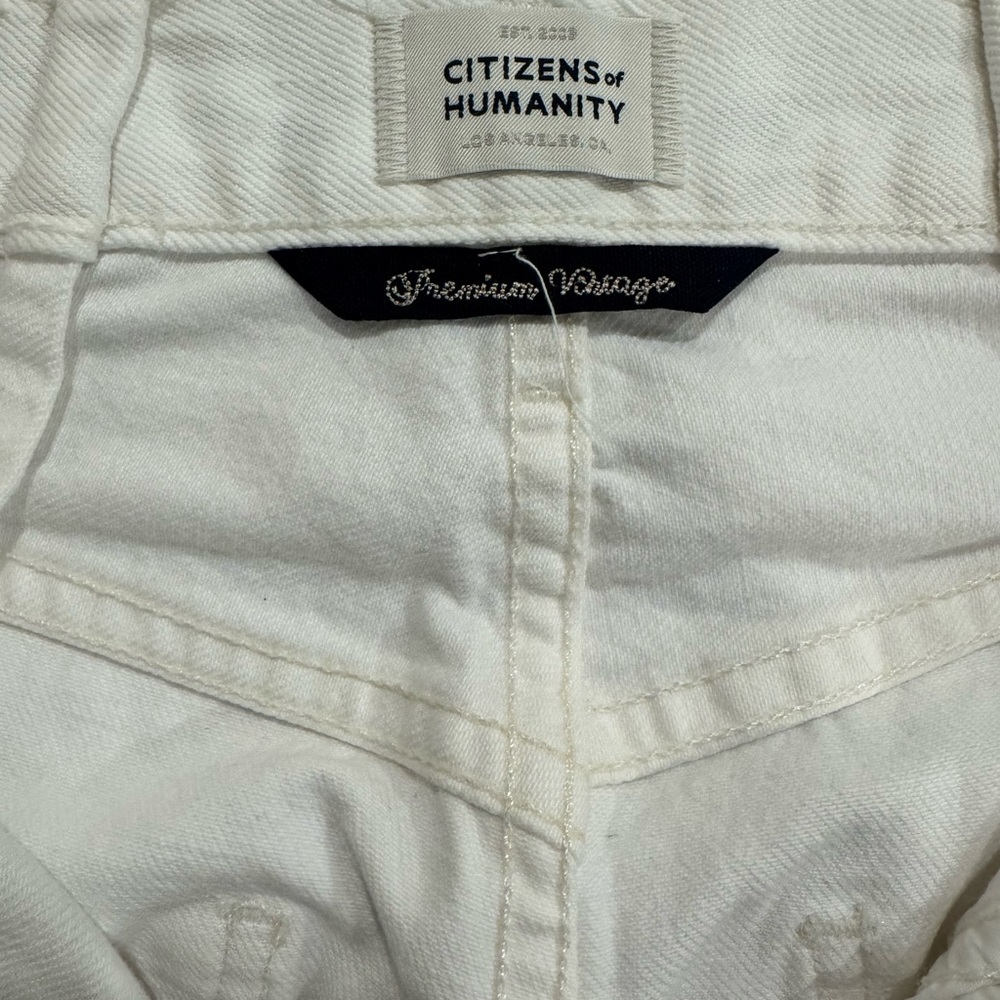 Citizens of Humanity high waisted Horseshoe Barrel jeans WHITE 26 - Picture 6 of 7